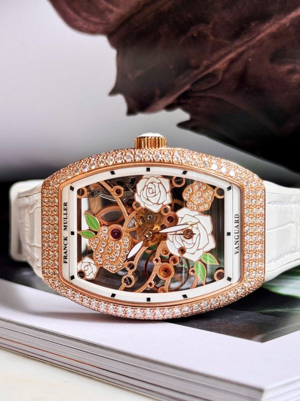 Franck Muller Vanguard V32 Rose Diamond White
