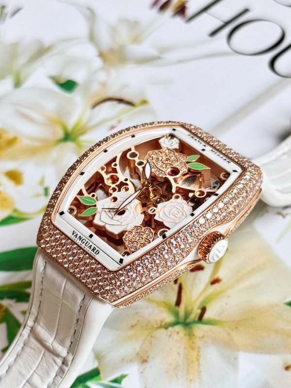 Franck Muller Vanguard V32 Rose Diamond White