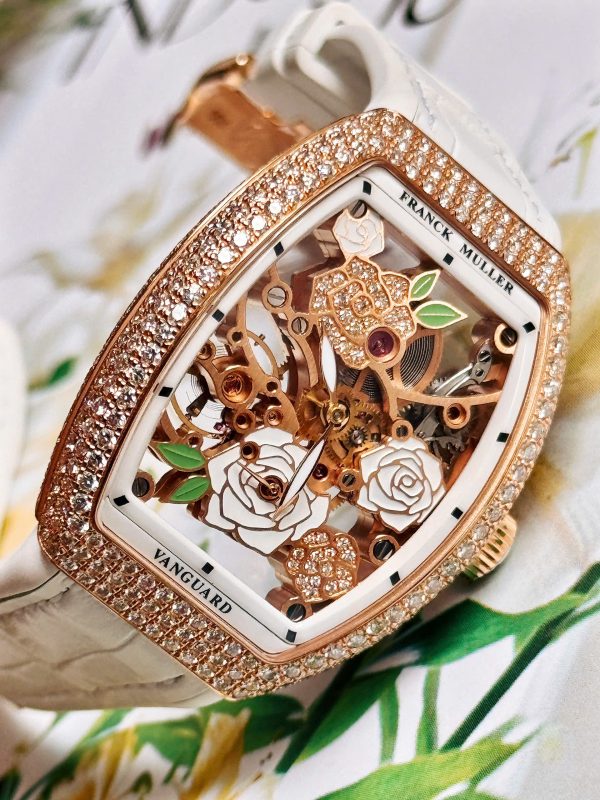 Franck Muller Vanguard V32 Rose Diamond White