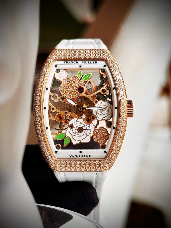 Franck Muller Vanguard V32 Rose Diamond White