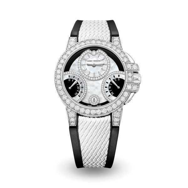 Harry Winston Ocean Biretrograde Black And White Automatic Brand New