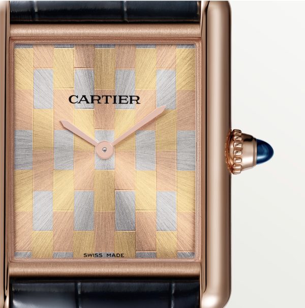 CARTIER TANK LOUIS YELLOW GOLD LARGE MODEL THREE GOLD - BRUSHED DIAL