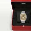 CARTIER SANTOS YELLOW GOLD DIAMOND BEZEL
