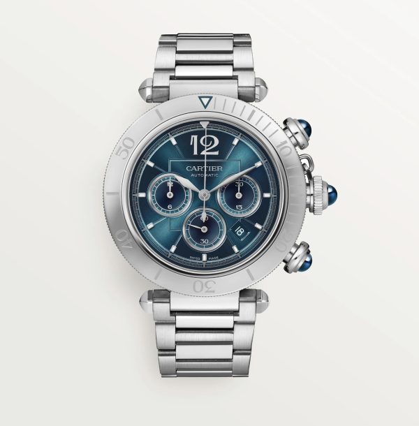 CARTIER PASHA DE CARTIER STEEL BLUE DIAL