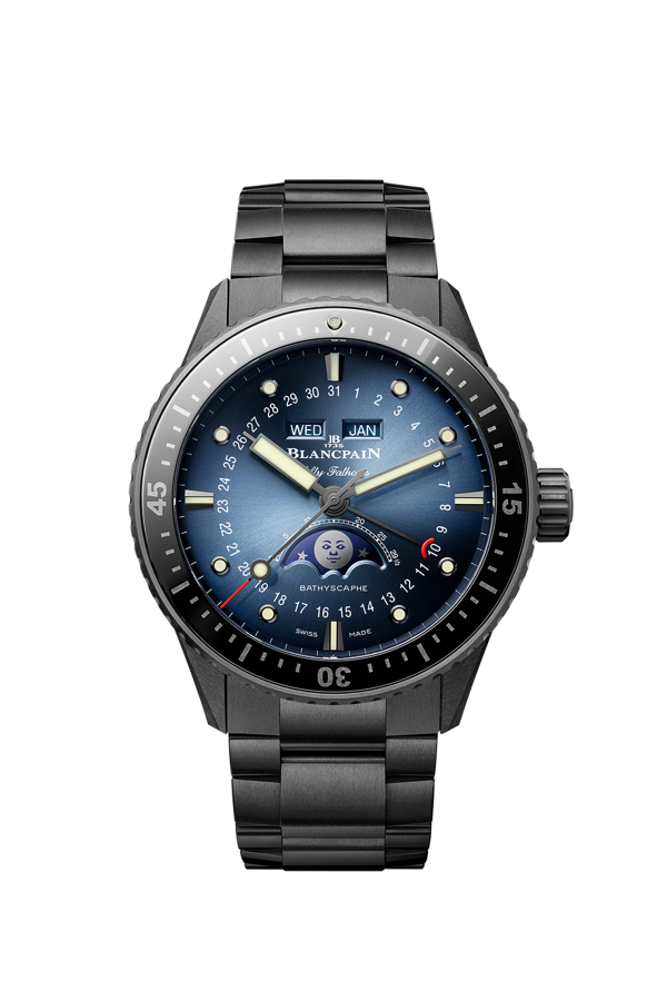 BLANCPAIN BATHYSCAPHE QUANTIEME COMPLETE PHASES DE LUNE BLUE DIAL