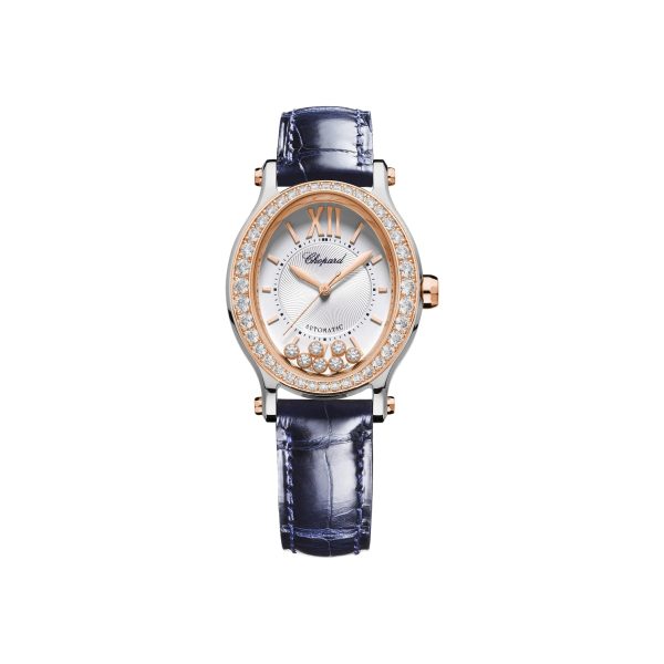 Chopard Happy Sport Rose Gold Lucent Steel Diamonds Brand New