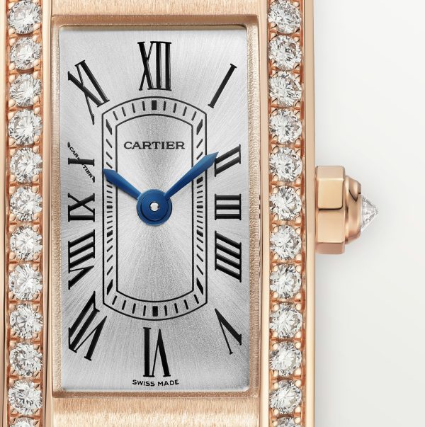 CARTIER TANK AMÉRICAINE MINI MODEL ROSE GOLD DIAMOND