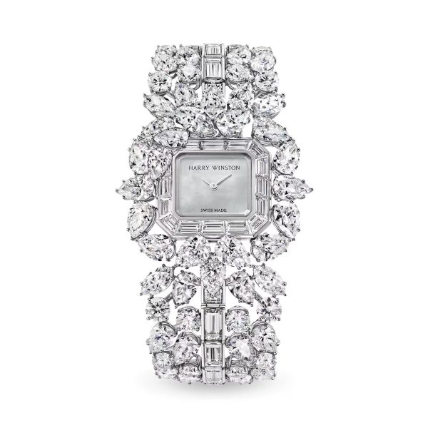 Harry Winston Emerald Cluster Platinum Brand new