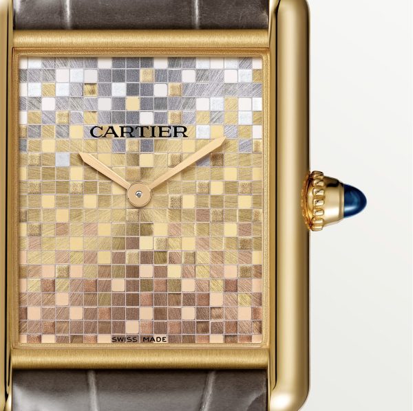 CARTIER TANK LOUIS YELLOW GOLD LARGE MODEL BRUSHED DIAL