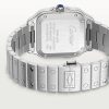 CARTIER SANTOS STEEL DIAMOND BEZEL MEDIUM MODEL
