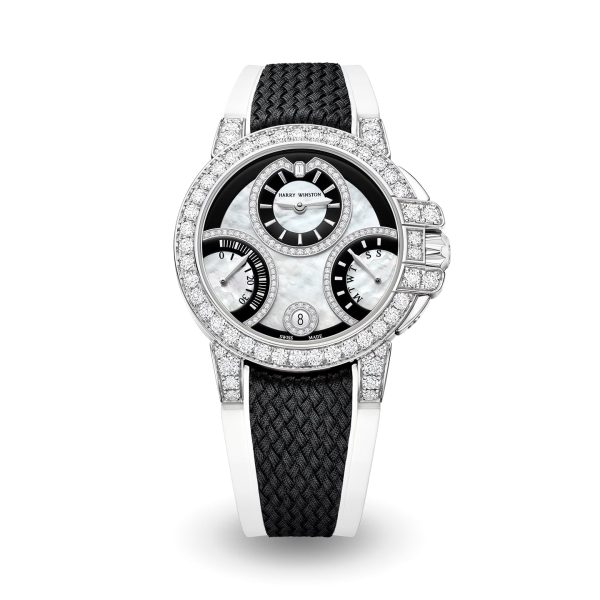 Harry Winston Ocean Biretrograde Black And White Automatic Brand New