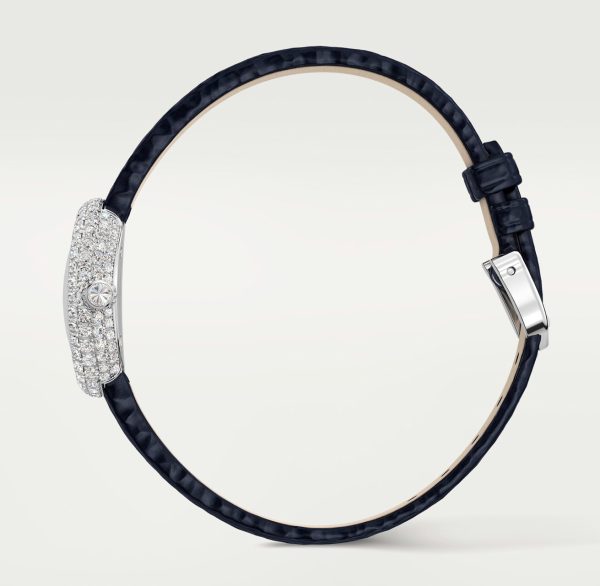 CARTIER BAIGNOIRE WHITE GOLD DIAMOND BEZEL MINI MODEL