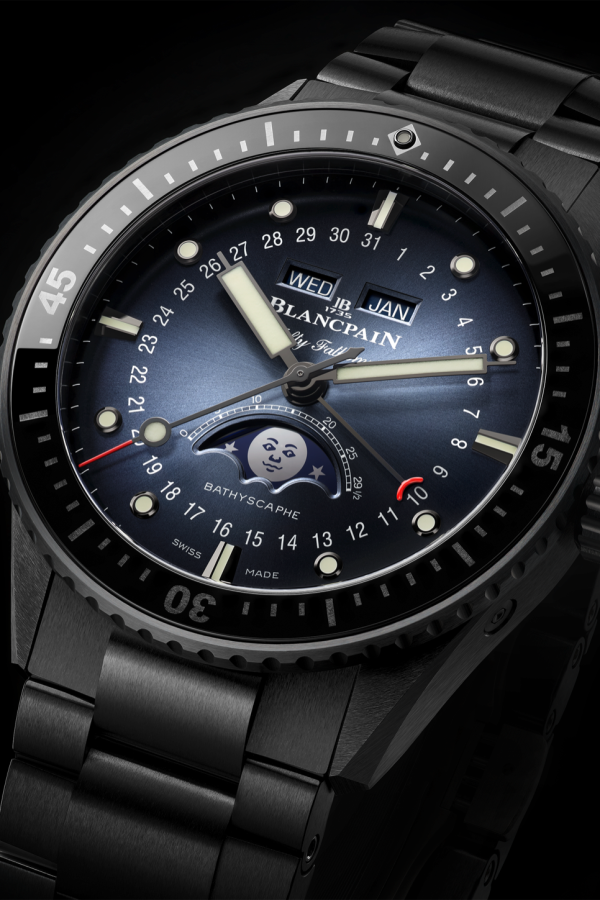 BLANCPAIN BATHYSCAPHE QUANTIEME COMPLETE PHASES DE LUNE BLUE DIAL