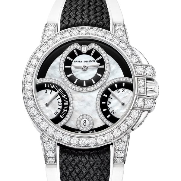 Harry Winston Ocean Biretrograde Black And White Automatic Brand New