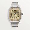 CARTIER SANTOS YELLOW GOLD DIAMOND BEZEL