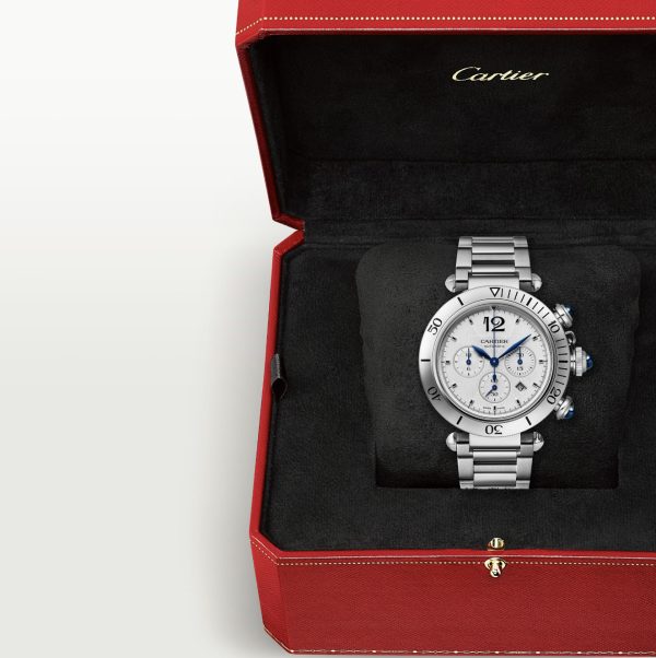 CARTIER PASHA DE CARTIER STEEL WHITE DIAL