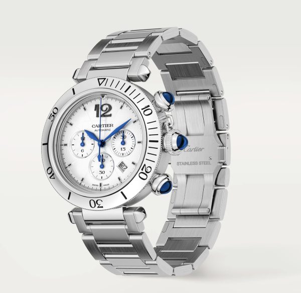 CARTIER PASHA DE CARTIER STEEL WHITE DIAL
