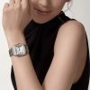 CARTIER SANTOS STEEL DIAMOND BEZEL MEDIUM MODEL