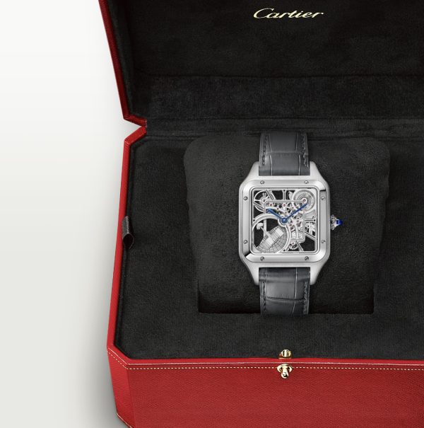 CARTIER SANTOS-DUMONT SKELETON WATCH WITH MICRO-ROTOR