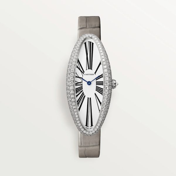 CARTIER BAIGNOIRE ALLONGÉE WHITE GOLD DIAMOND MEDIUM MODEL