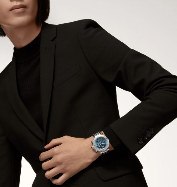 CARTIER PASHA DE CARTIER STEEL BLUE DIAL