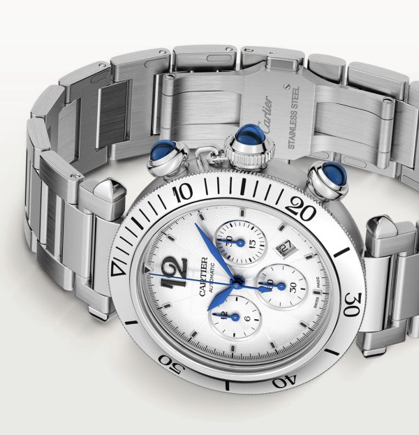 CARTIER PASHA DE CARTIER STEEL WHITE DIAL