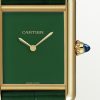CARTIER TANK LOUIS YELLOW GOLD LARGE MODEL GREEN DIAL