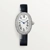 CARTIER BAIGNOIRE WHITE GOLD DIAMOND BEZEL WHITE DIAL