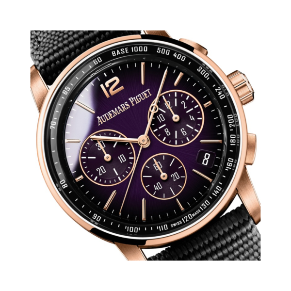 Code 11.59 By Audemars Piguet Selfwinding Chronograph Sunburst Smoked Lacquered Purple Dial