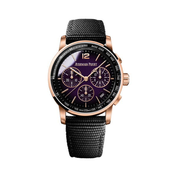 Code 11.59 By Audemars Piguet Selfwinding Chronograph Sunburst Smoked Lacquered Purple Dial