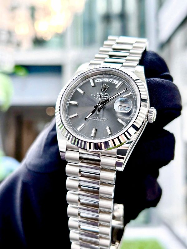 Rolex Day-Date 40mm White Gold Grey 228239-0060