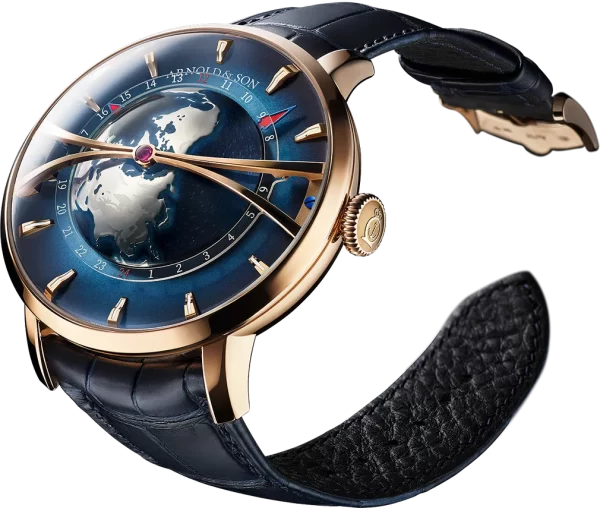 Arnold & Son World Time Globetrotter Red Gold