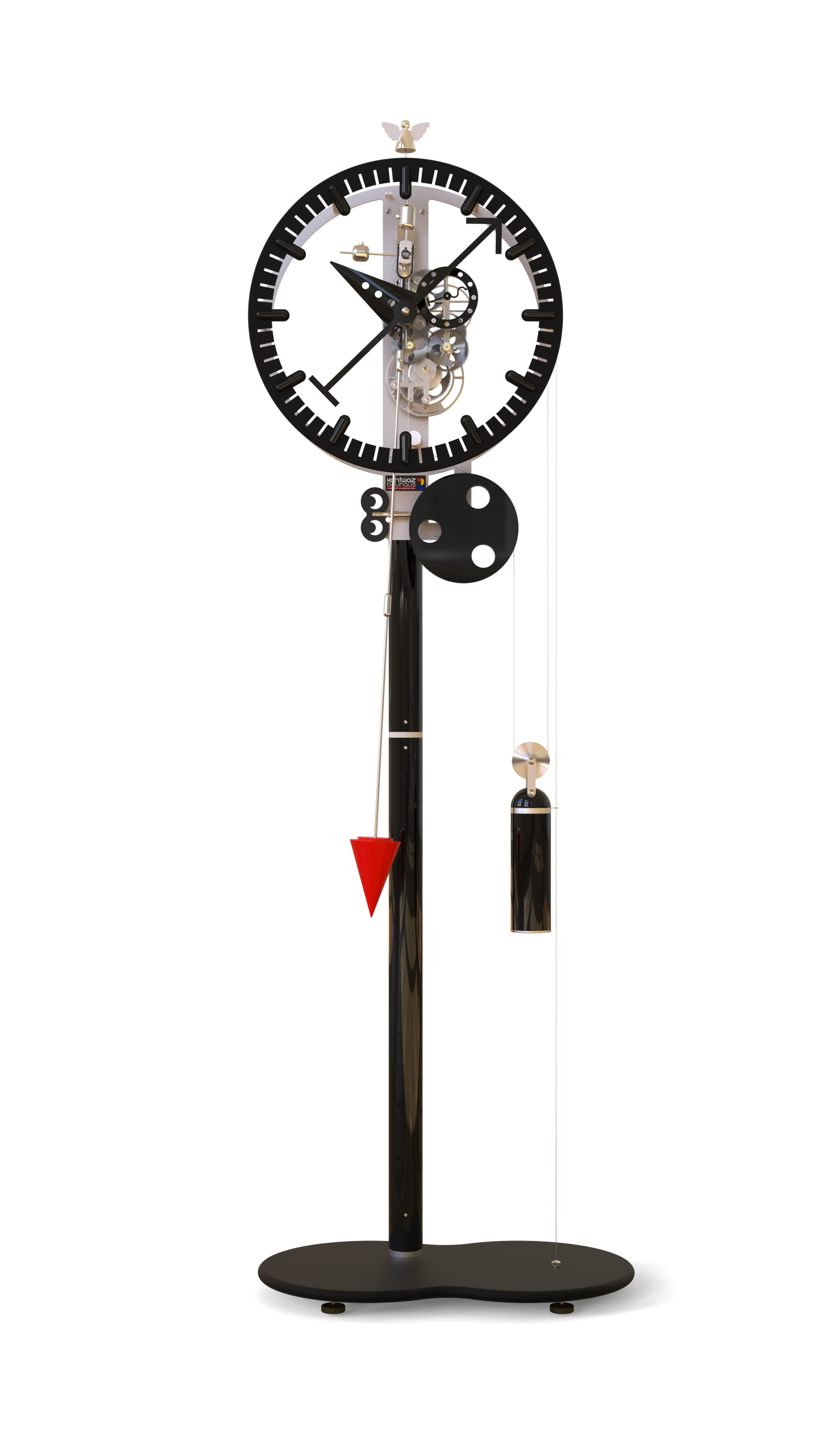 Đồng hồ đứng Utinam KB2 có bộ điều chỉnh màu đen