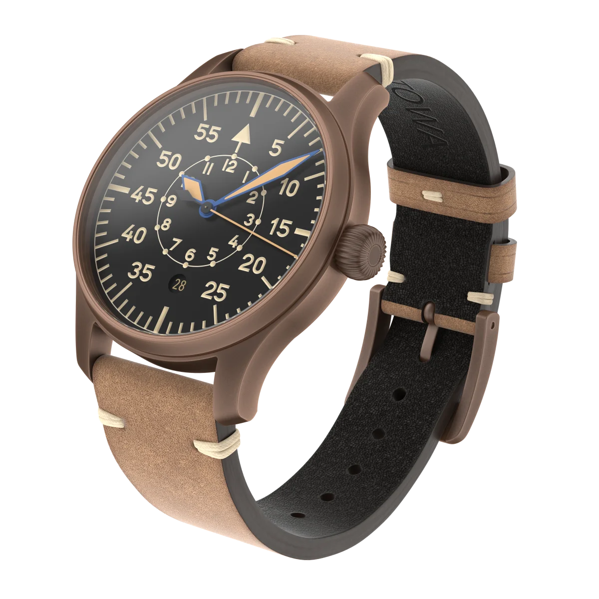 Đồng hồ Stowa Flieger Bronze Vintage 40 Baumuster B
