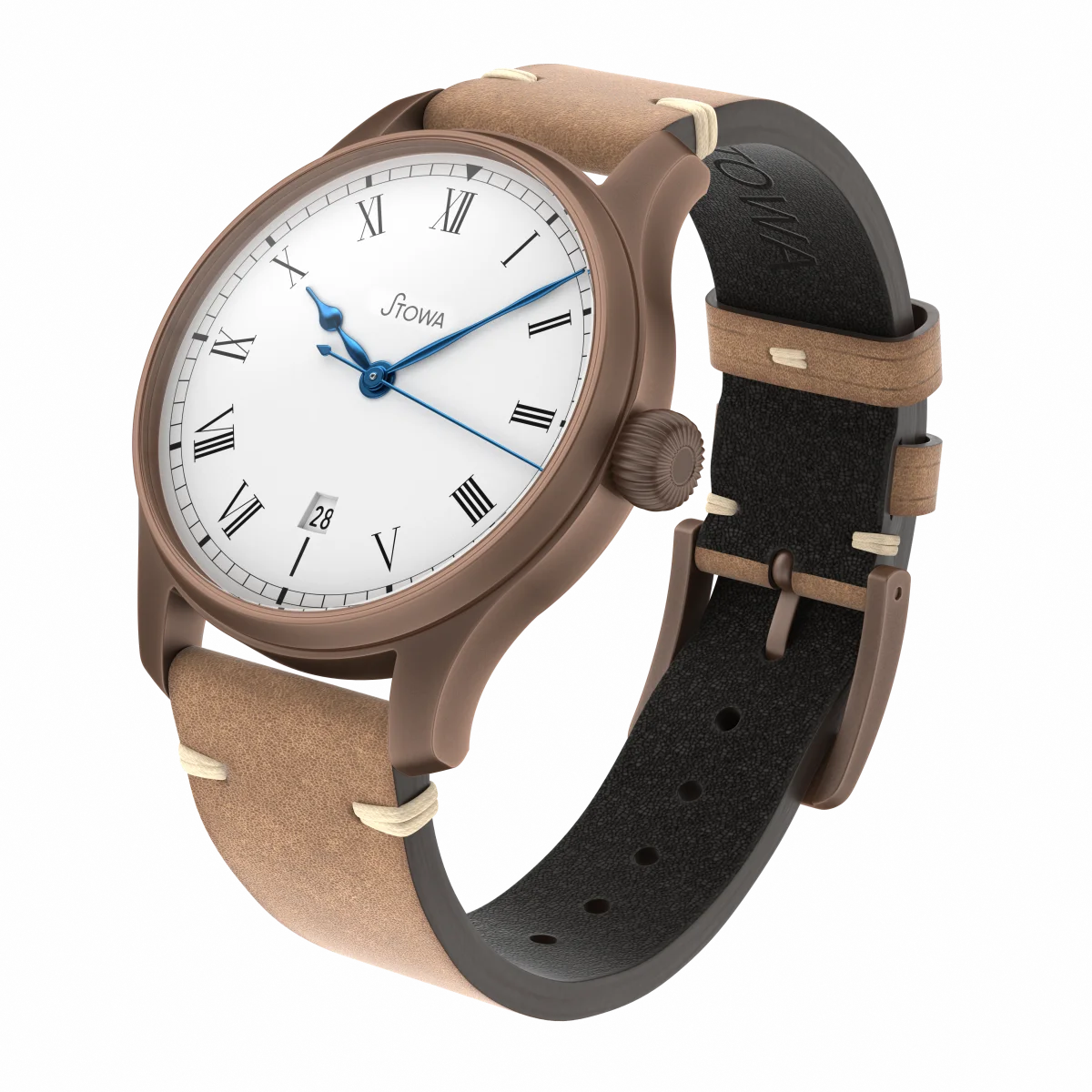 Đồng hồ Stowa Marine Bronze Vintage 40 roman