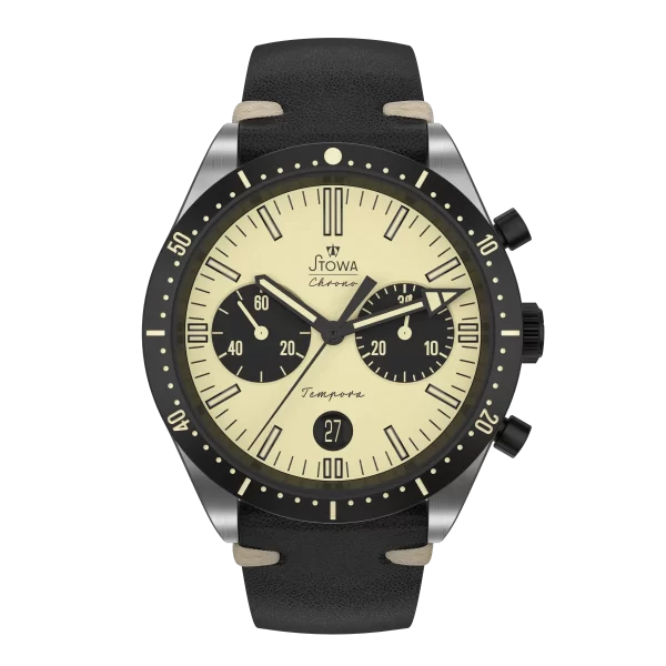 Đồng hồ Stowa Tempora Big Eye Beige