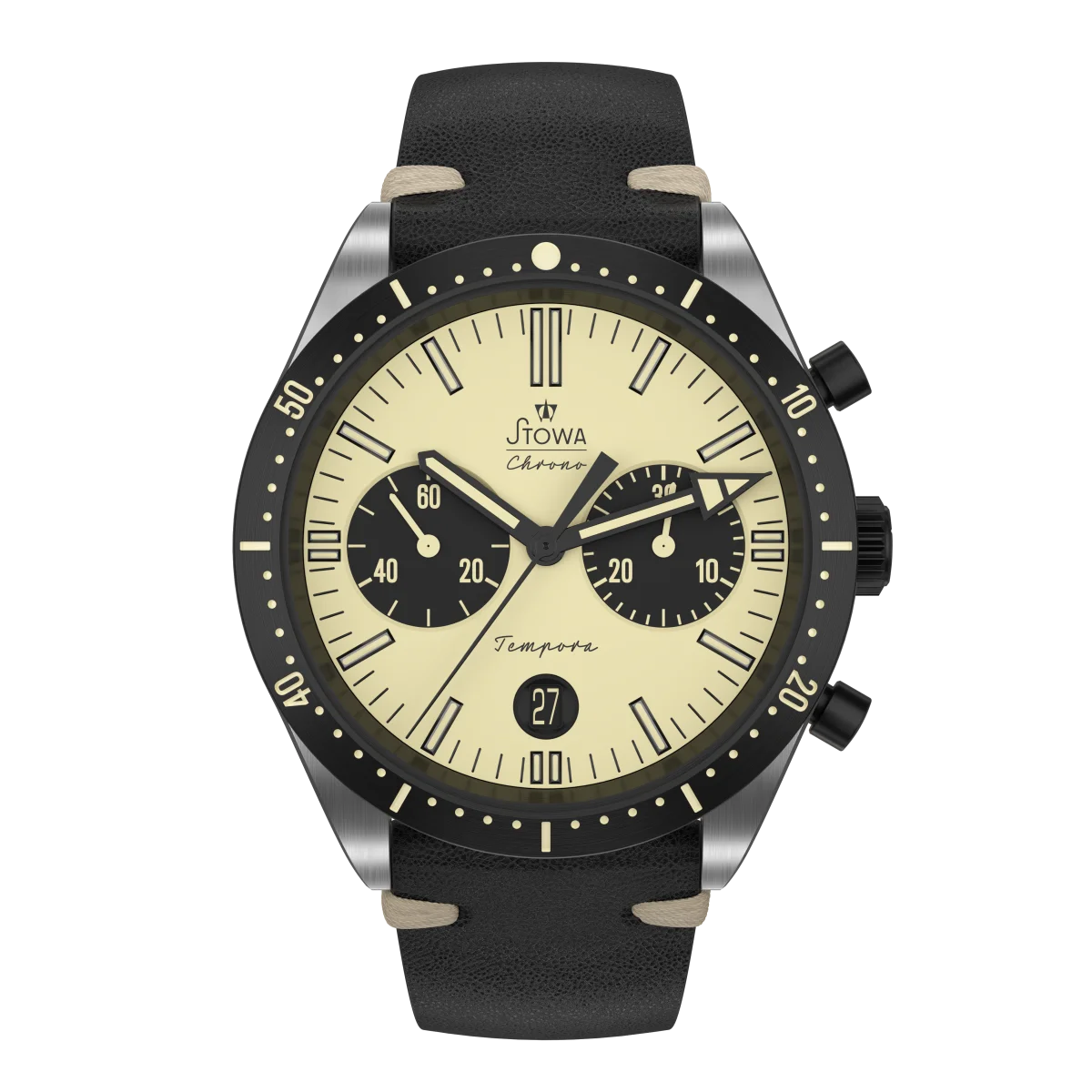 Đồng hồ Stowa Tempora Big Eye Beige