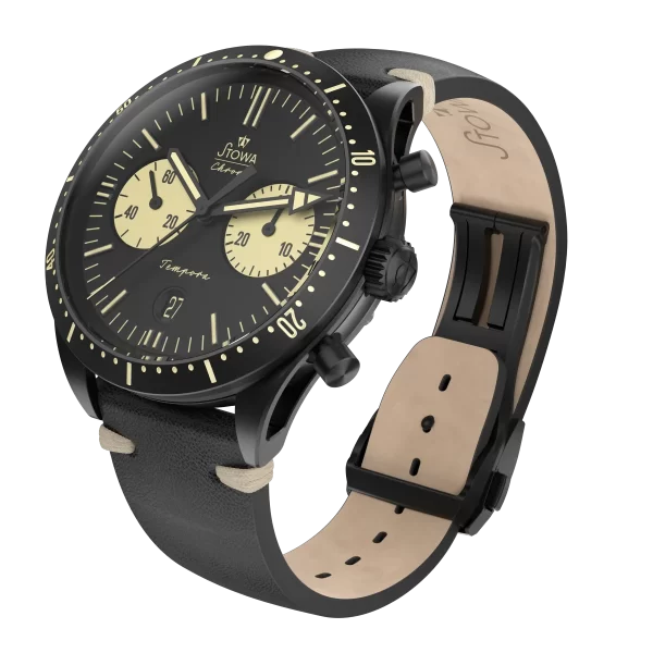 Đồng hồ Stowa Tempora Big Eye Black