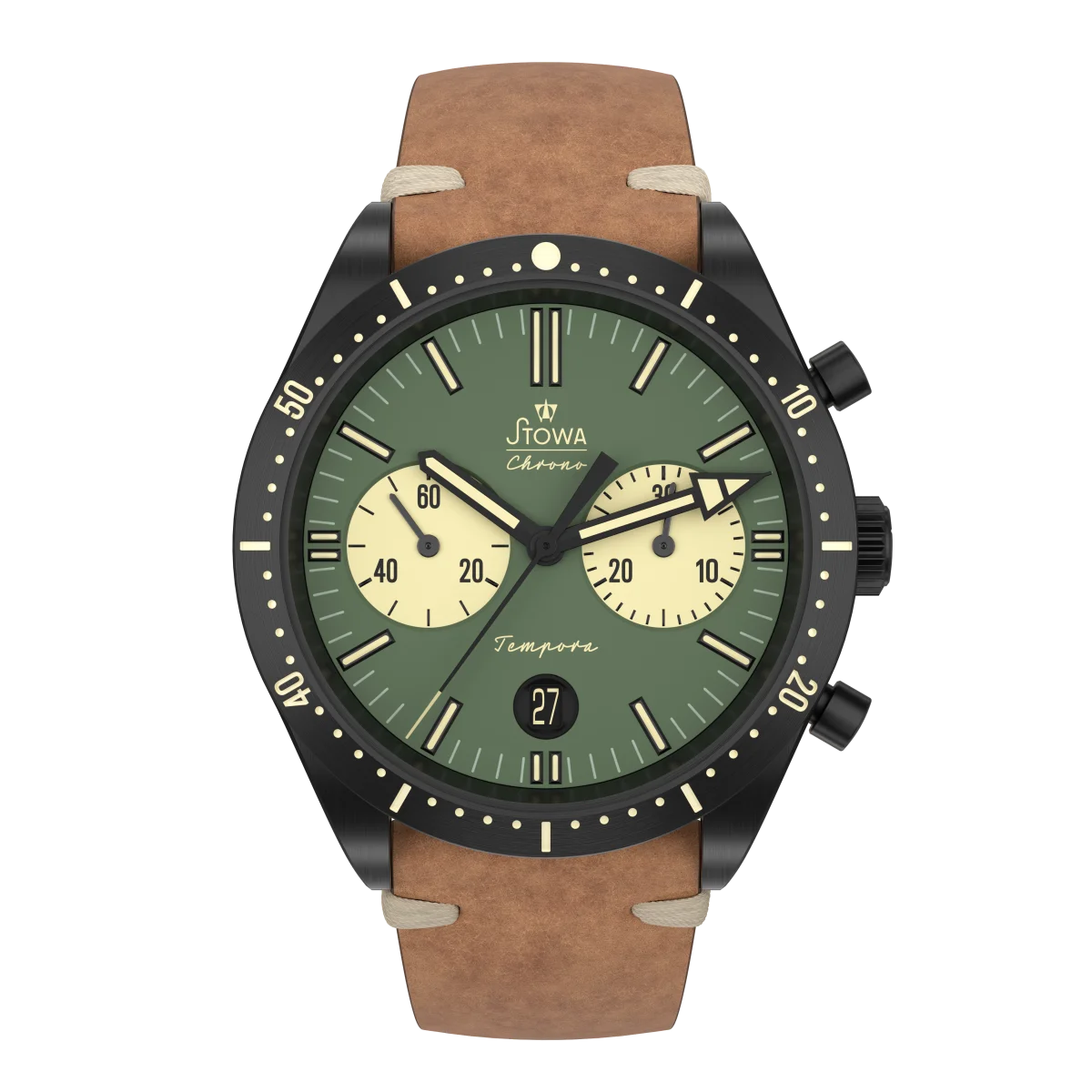 Đồng hồ Stowa Tempora Big Eye Green