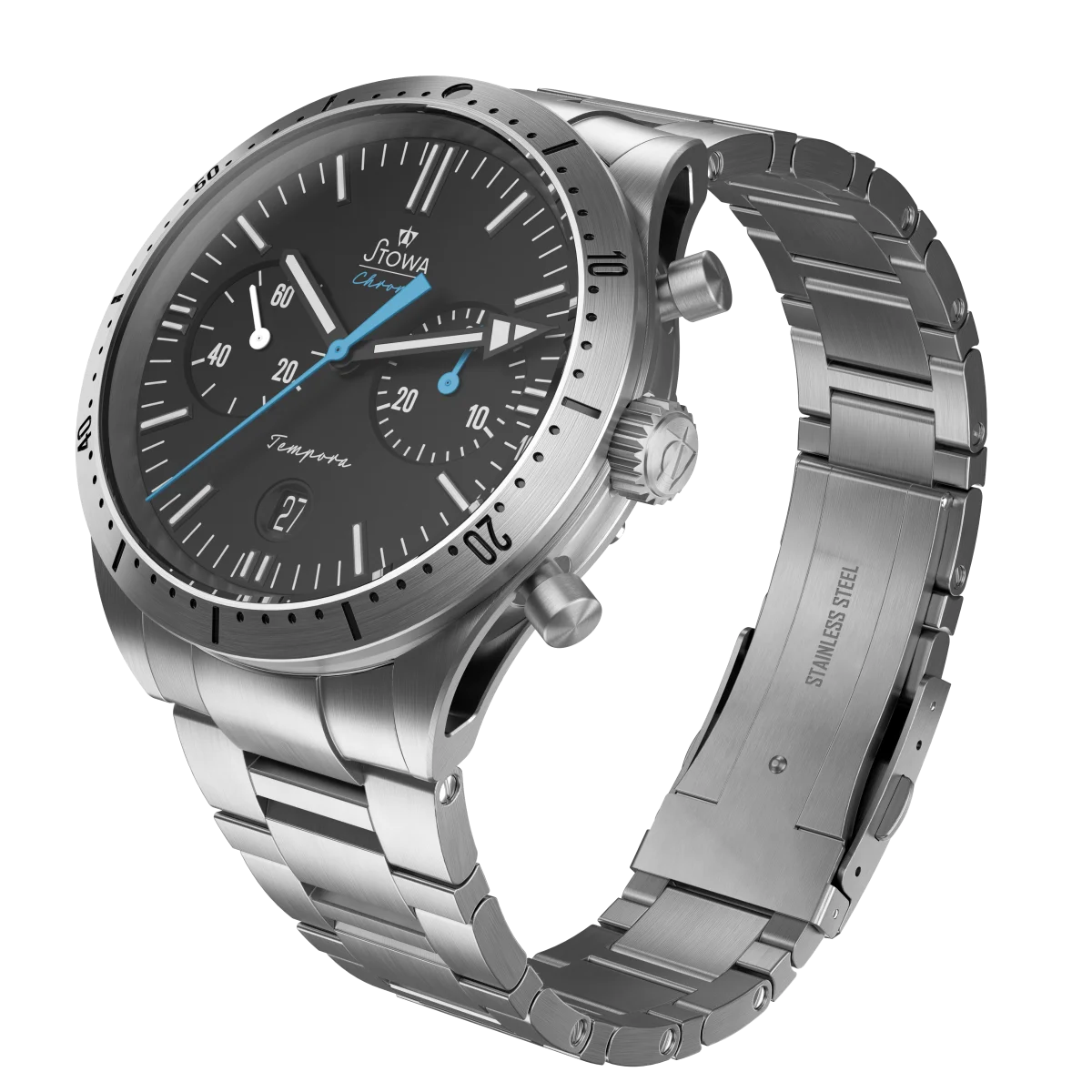 Đồng hồ Stowa Tempora Big Eye Steel