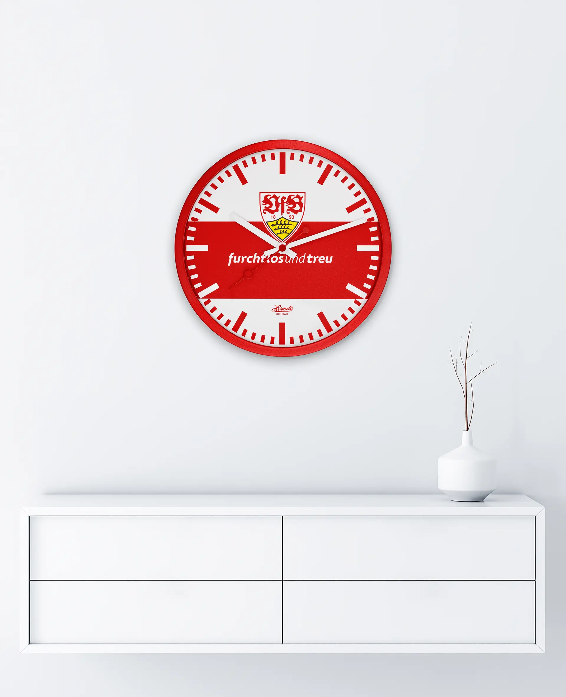 Đồng hồ Hermle VfB Stuttgart quartz wall clock